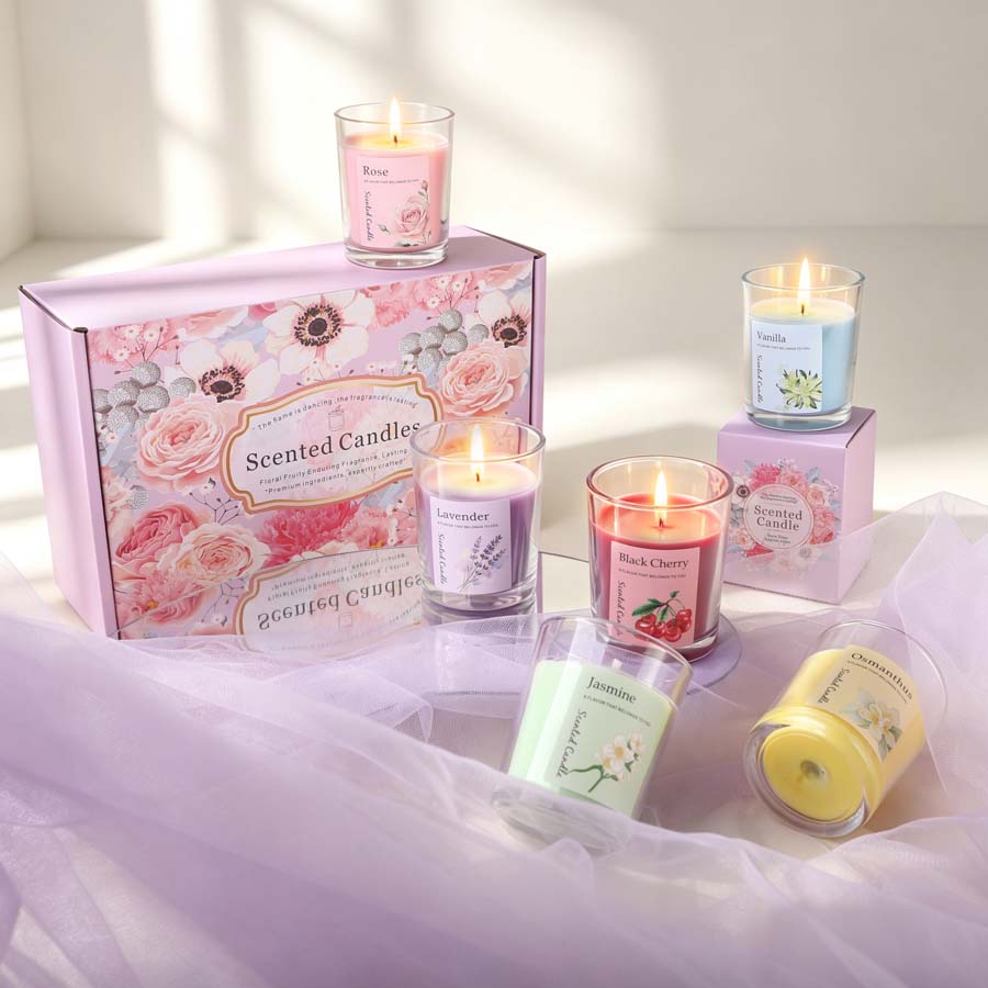 Home Fragrance Usa - Zestaw prezentowy z aromaterapeutycznymi świecami zapachowymi
